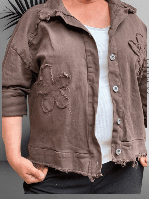 Veste motif fleur 