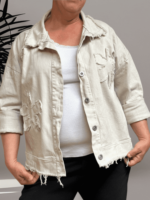 Veste motif fleur 