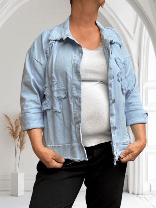 Veste motif fleur 