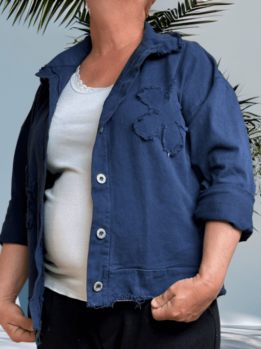 Veste motif fleur 