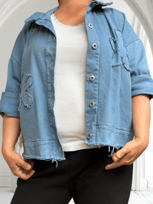 Veste motif fleur 
