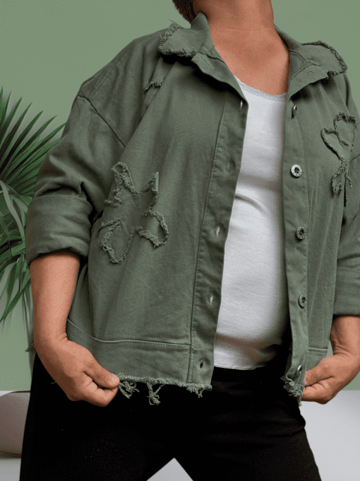 Veste motif fleur 